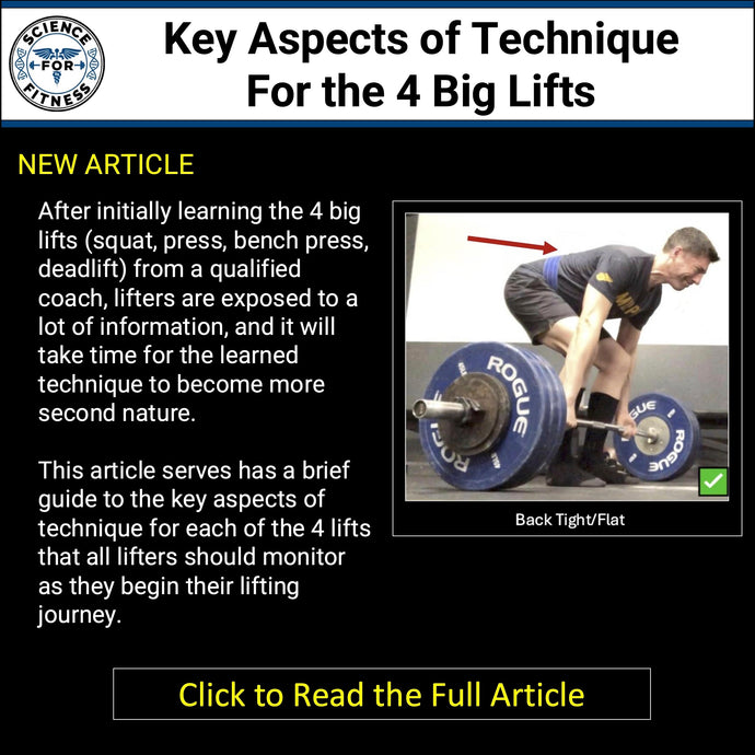 Key Aspects of Technique for the 4 Big Lifts